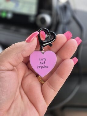 Pink Heart Keychain Card Holder – Cute but Psycho